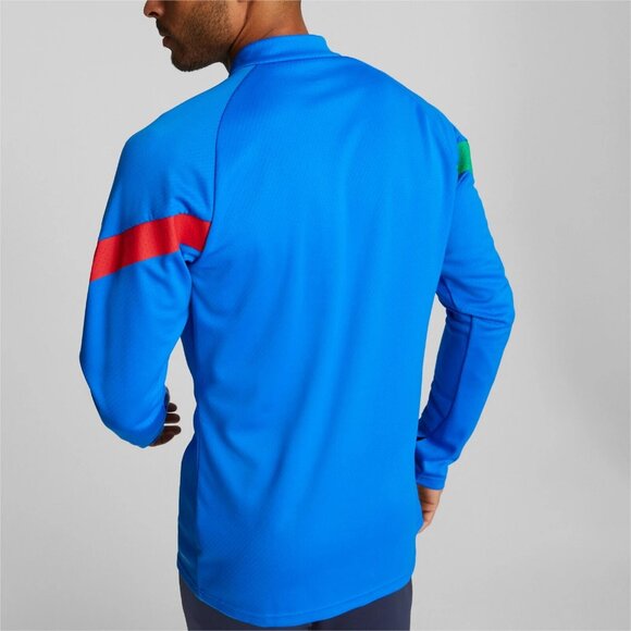 PUMA ITALIA ITALY FIGC 1/4-Zip Slim Long Sleeve Training Jersey Light Blue - Picture 5 of 6
